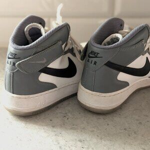 Nike Air Force 1 High Top Sneakers – Gray/White/Black – Men’s 7.5